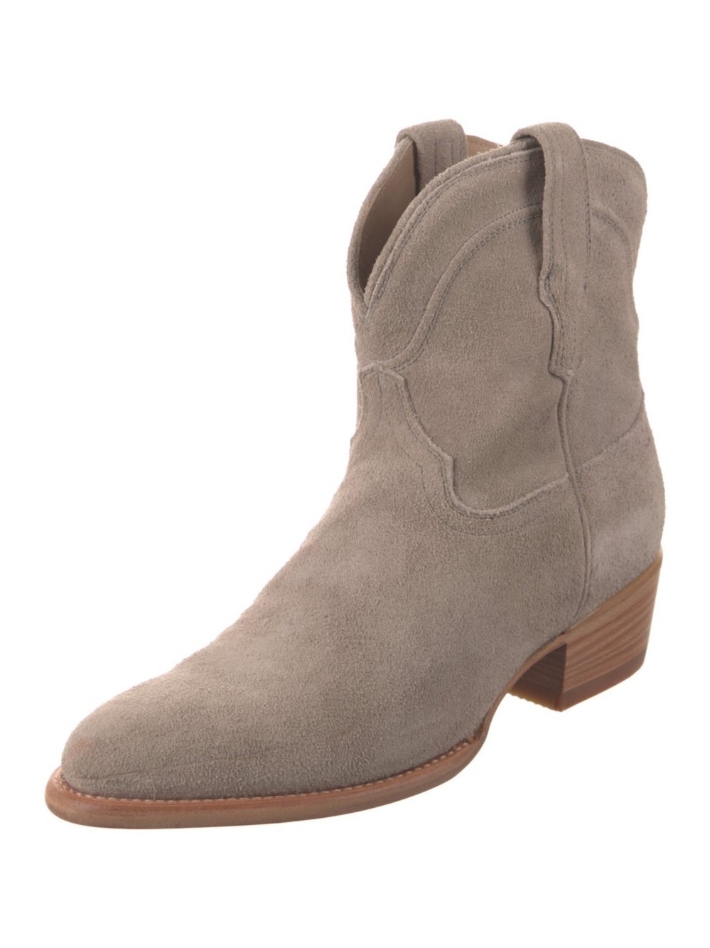 Tecovas The Lucy women's ankle booties in gray suede Calfskin Leather Us Size 10